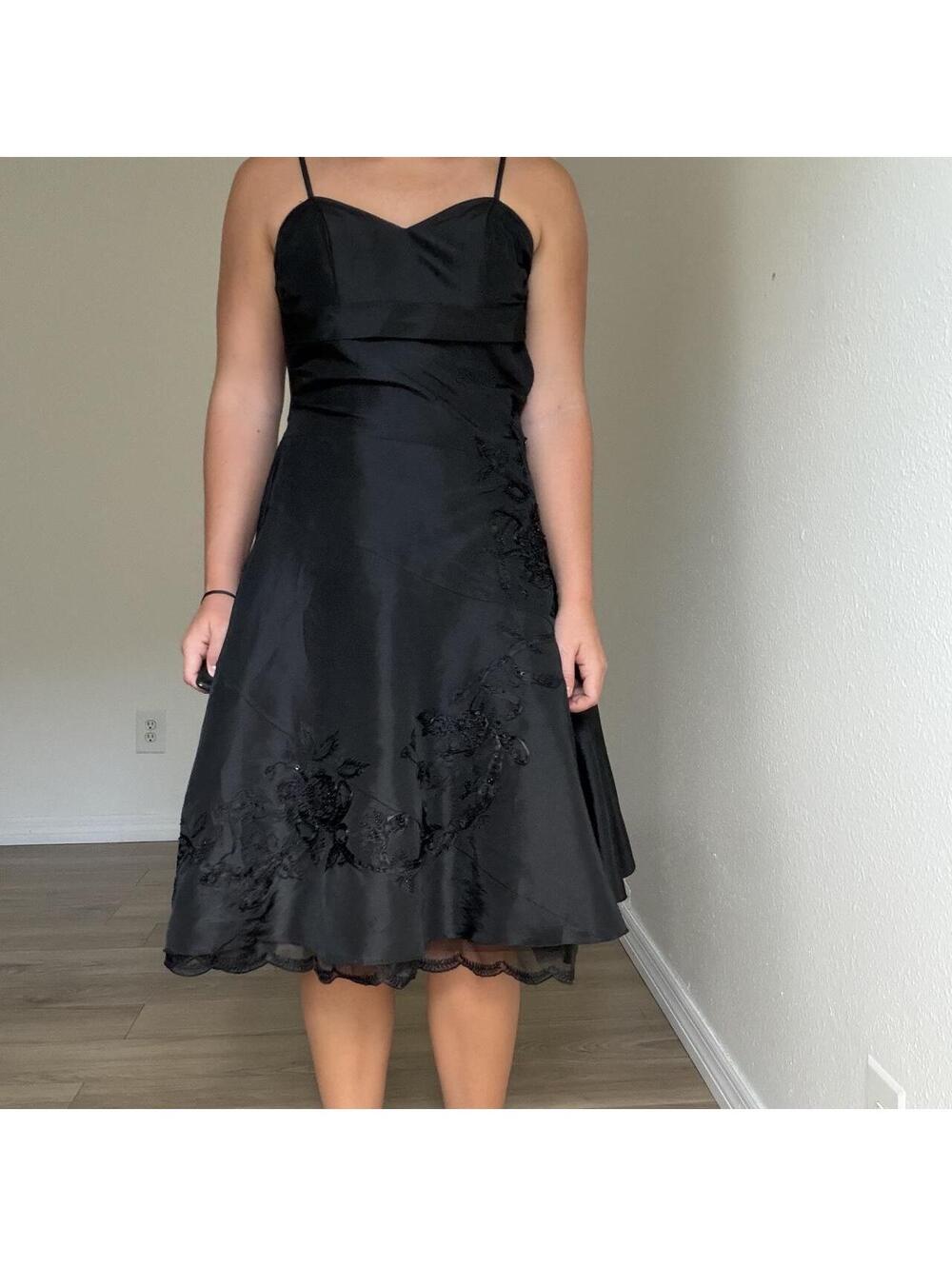 BEADED 90s GOTH MIDI DRESS